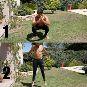 Exercice-musculation-squat-sauté